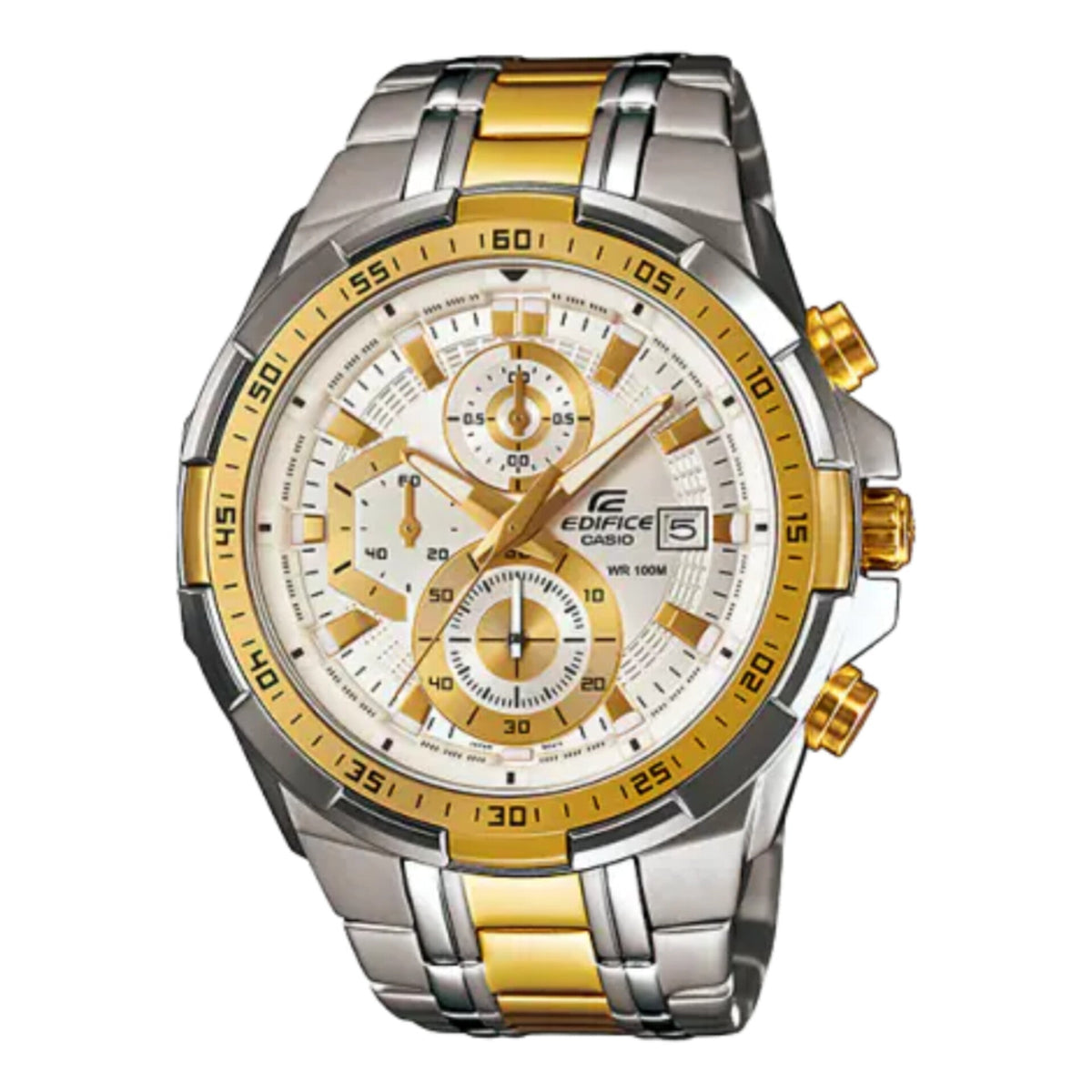 EDIFICE CASIO CHRONOGRAPH WATCH (SILVER GOLD)