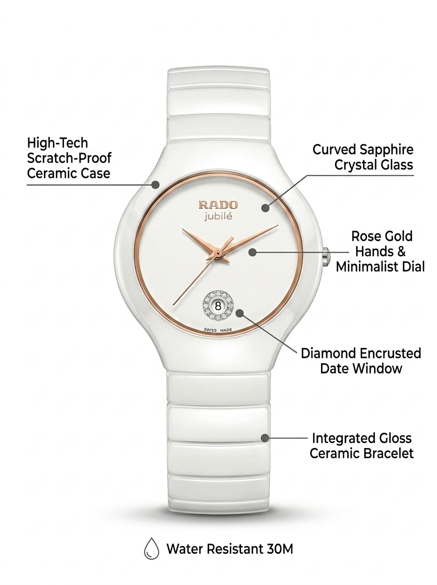 RADO JUBLIE WHITE CERAMIC EDITION