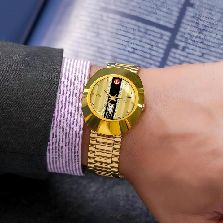 RADO DIASTAR GOLD DAY DATE AUTOMATIC ONE STRAP