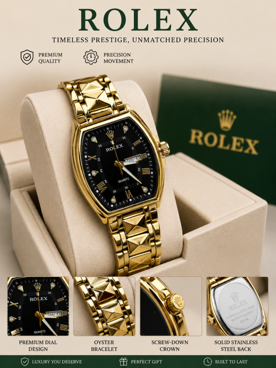 ROLEX CELLINI GOLD BLACK