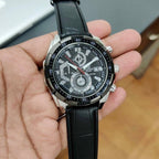 EDIFICE CASIO CHRONOGRAPH WATCH (LEATHER BELT)