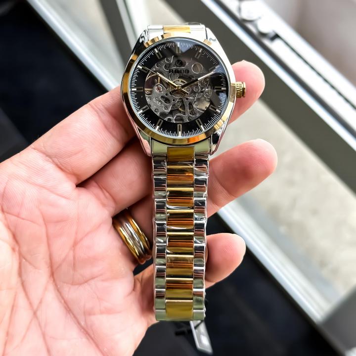 RADO AUTOMATIC GOLD-TT-BLACK