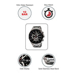 EDIFICE CASIO CHRONOGRAPH WATCH (SILVER BLACK)