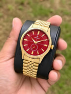 ROLEX GOLD TONE STAINLESS STEEL WATCH