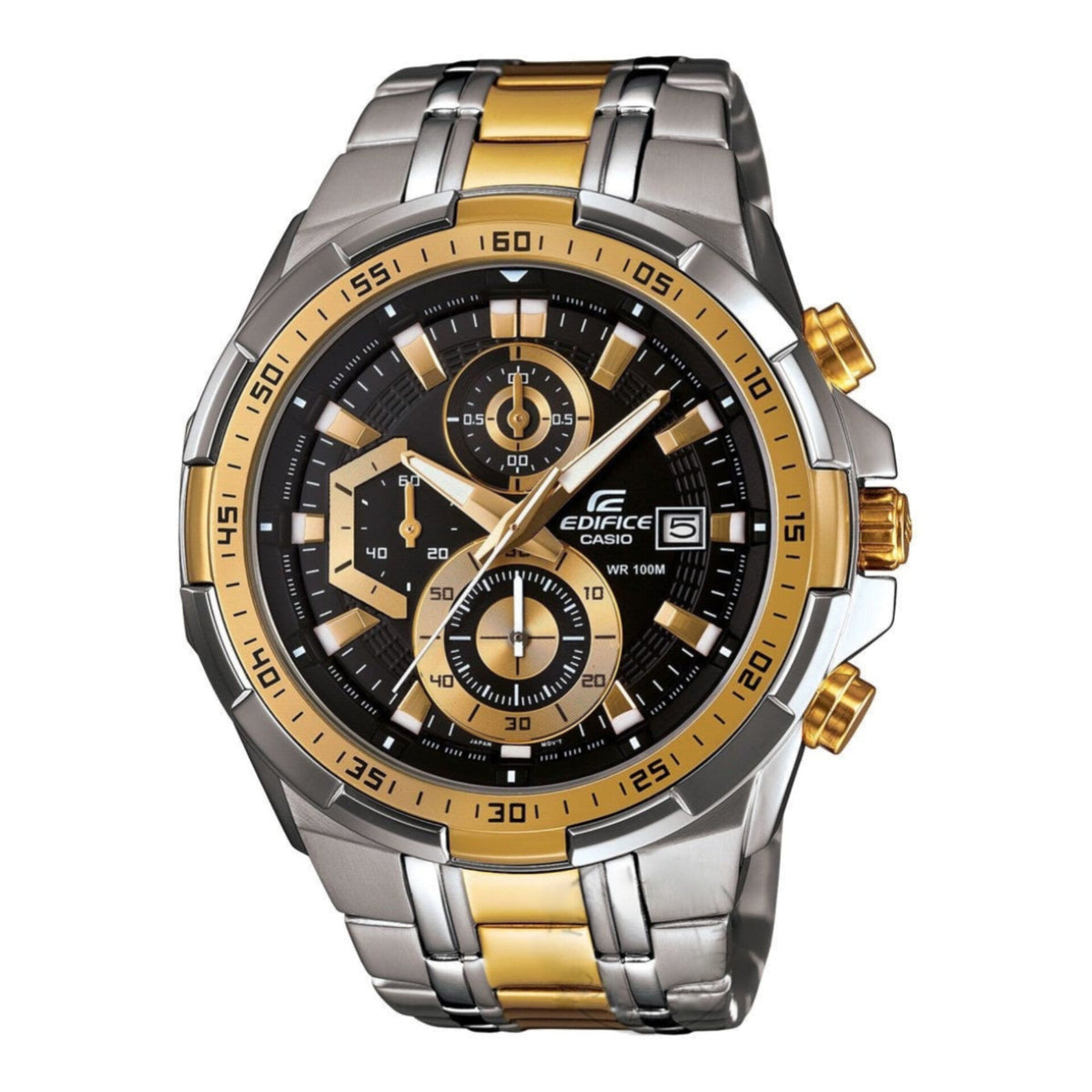 EDIFICE CASIO CHRONOGRAPH WATCH (DUAL TONE BLACK)