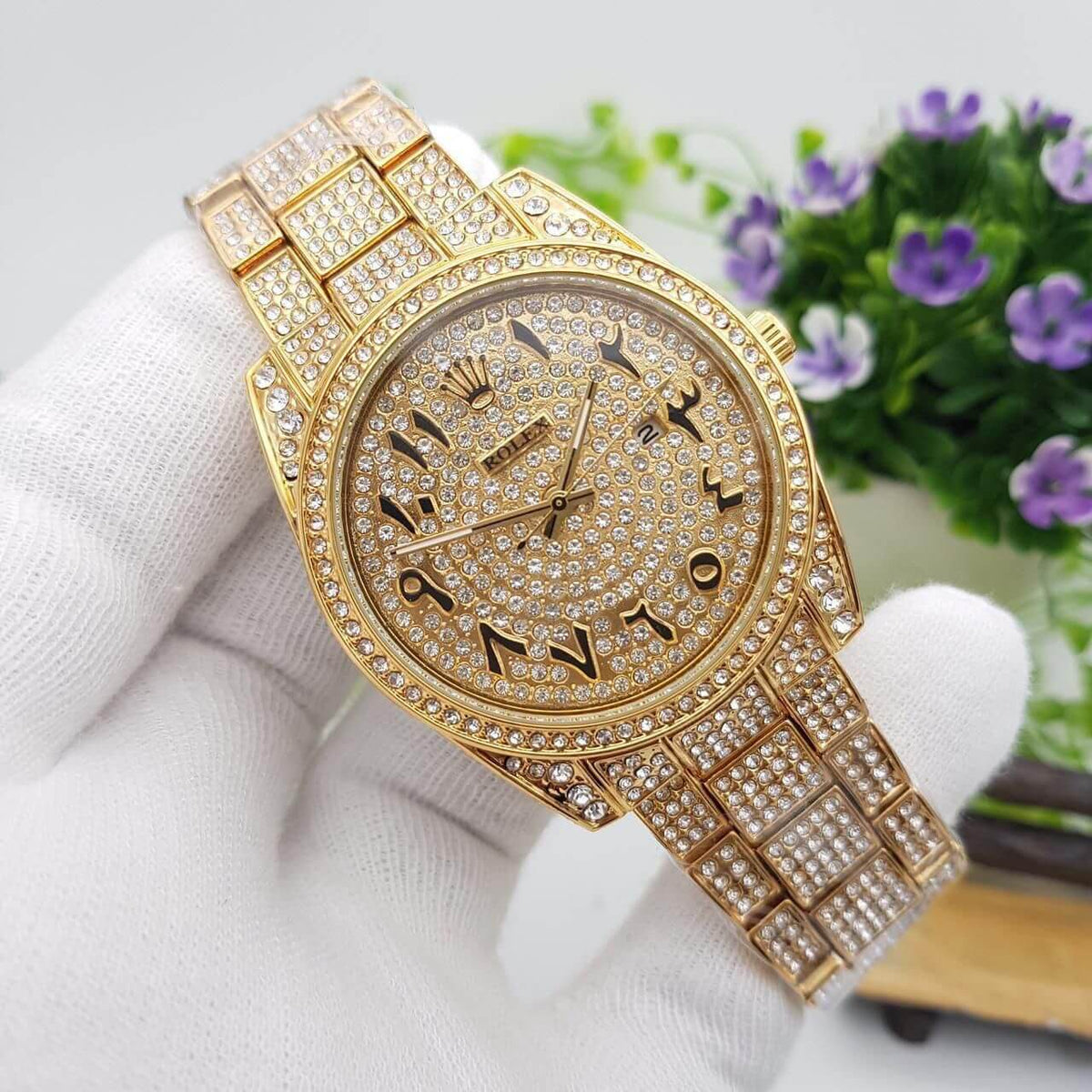 ROLEX ARABIC DIAMOND GOLD
