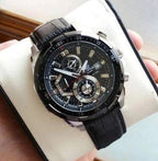 EDIFICE CASIO CHRONOGRAPH WATCH (LEATHER BELT)